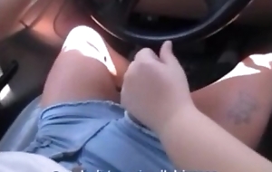 Hawt Sissy Receives Handjob From Milf While Driving In Urban district