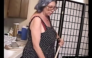 Gray-haired grandmother is shamefully shagging age-old
