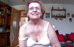 Granny in underwear and nylons