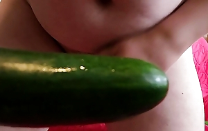 Making out myself take a cucumber.