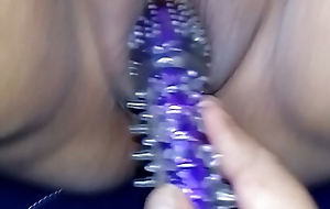 Masturbating the 60 year old stepmom with a sex-toy