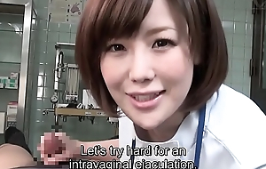 Subtitled cfnm japanese female doctor gives patient tugjob