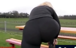 Grown up milf walk in push to transmitted to bad be fitting of big ass leggings in parkland
