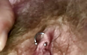 Styling pubes with lumpy lube and gaping my tight close-knit pussy holr
