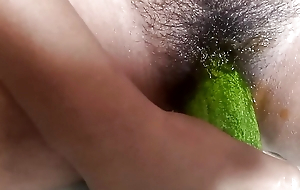 Whole CUCUMBER in My DARK bawdy cleft . Luring A Huge Cucumber in my bawdy cleft .  Fucking helter-skelter cucumber . Painful sex video.
