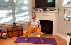 Dani D Adult Yoga Stretch #3 (Yellow Leggings And Pink Toe Nails)