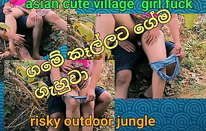 Oriental sexy beautiful shire girl's principal risky outdoor sex moment