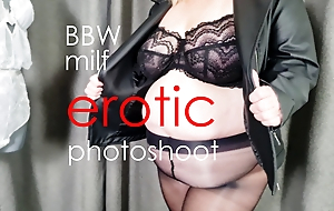 Erotic Photoshoot Big Mature Saggy Milf Tits (real kinky unskilful wife mom bosom hairy slit swinger hose tights bbw)