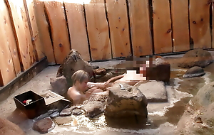 Affair Couple, Open-air Bath, Lewd Of age Woman Deep Face hole