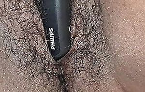 Masturbation with trimmer