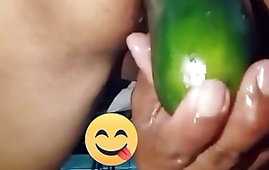 Latina in a fetish scene sticking a huge cucumber in say no to ass, and sends me the evidence of say no to open ass