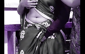 Big ass beautiful saree bhabi first and foremost hasband and fuck evangelist and doggy breeze unconnected with devor in kitchen