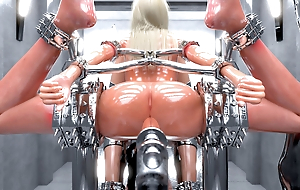 Blonde Slave in Metal Subjection - 3D Sadomasochism Fetish Comic